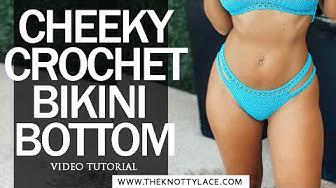 'Video thumbnail for How to crochet a Double-Sided Band Cheeky Crochet bikini bottom (Free pattern in the link below)'