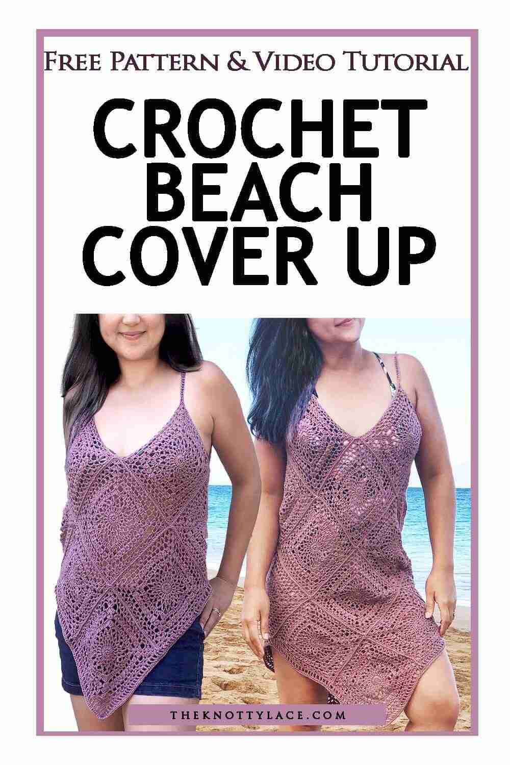 Granny Square Swimsuit Cover-up Free Crochet Pattern