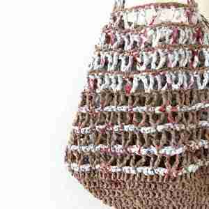 plastic crochet beach bag