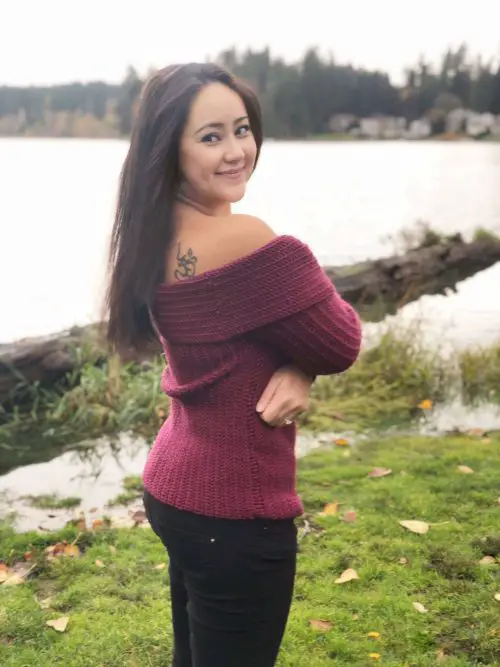 Off shoulder crochet top free pattern and video