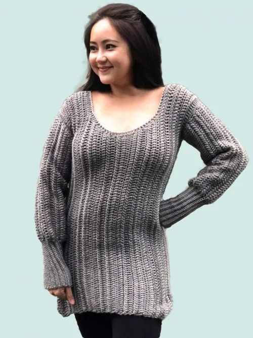 heather sweater dress crochet pattern