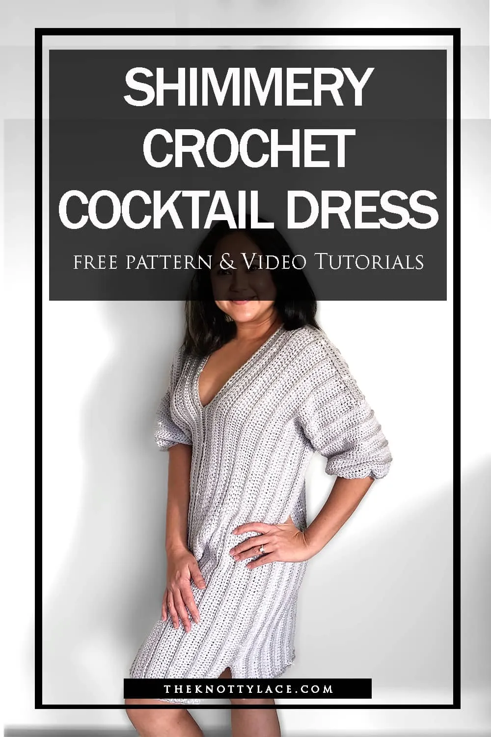 shimmery crochet cocktail dress free pattern and video tutorial
