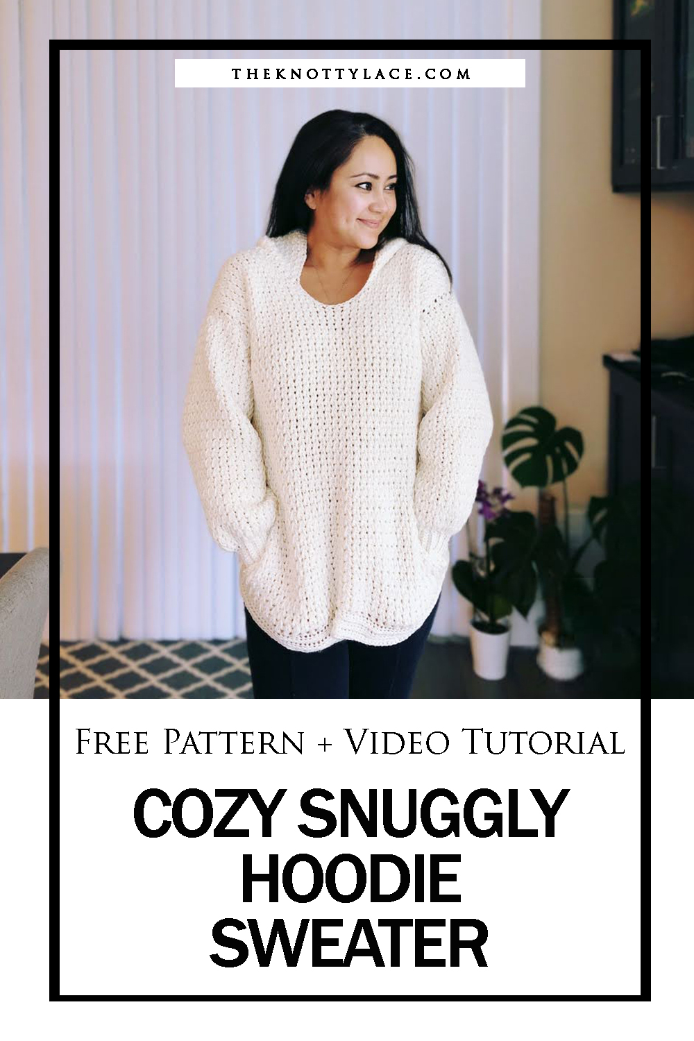 cozy snuggly hoodie sweater free pattern and video