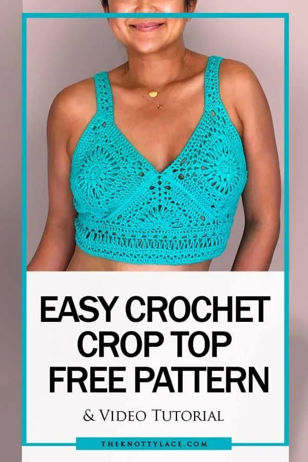 easy crochet crop top free pattern & video tutorial