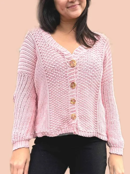 Button up Crochet Cardigan product