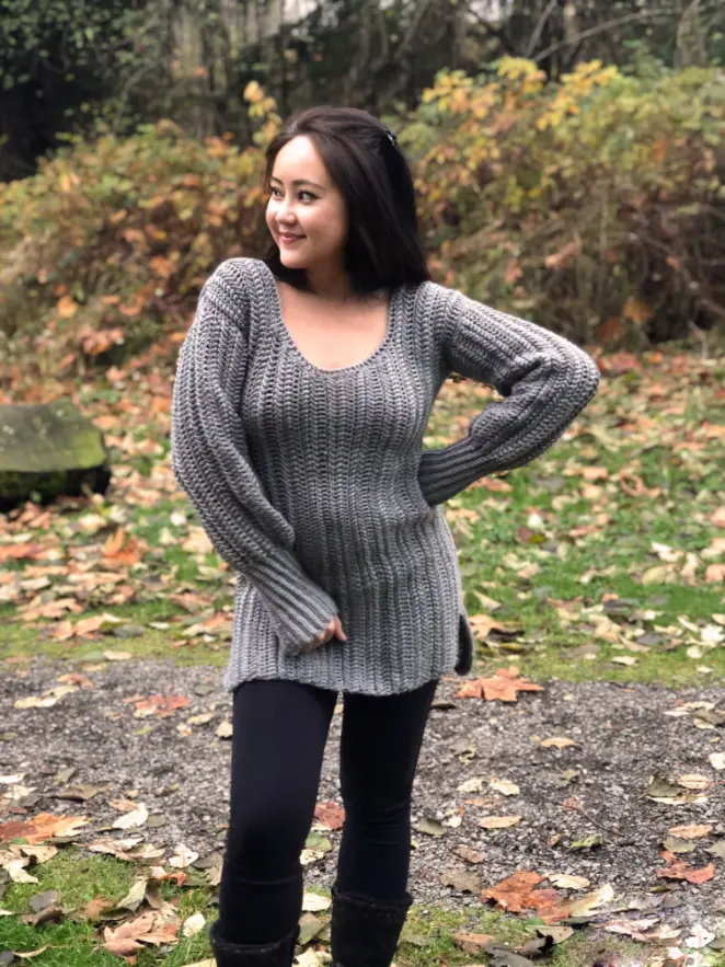 Heather Crochet Sweater Dress / Oversized Sweater