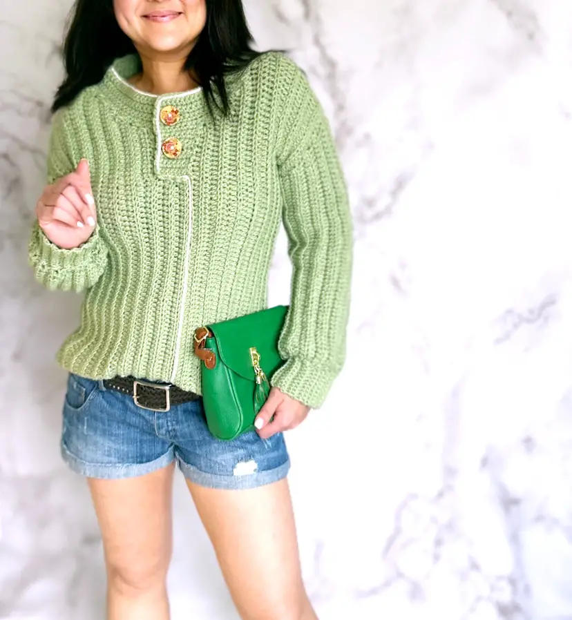 Boat Neck Crochet Sweater Free Pattern & Video Tutorial