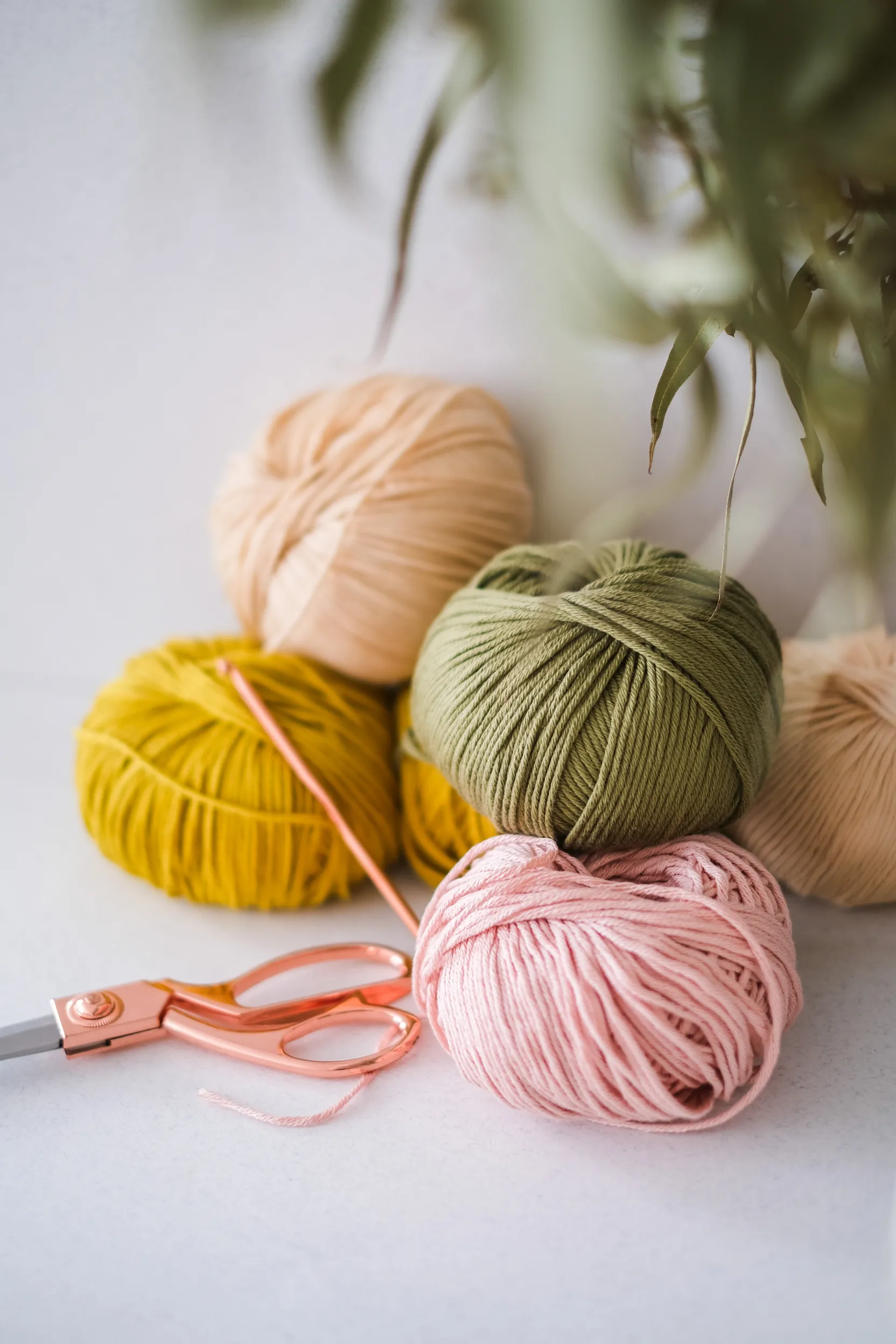 crochet essentials for beginners, crochet hook, yarn, scissors