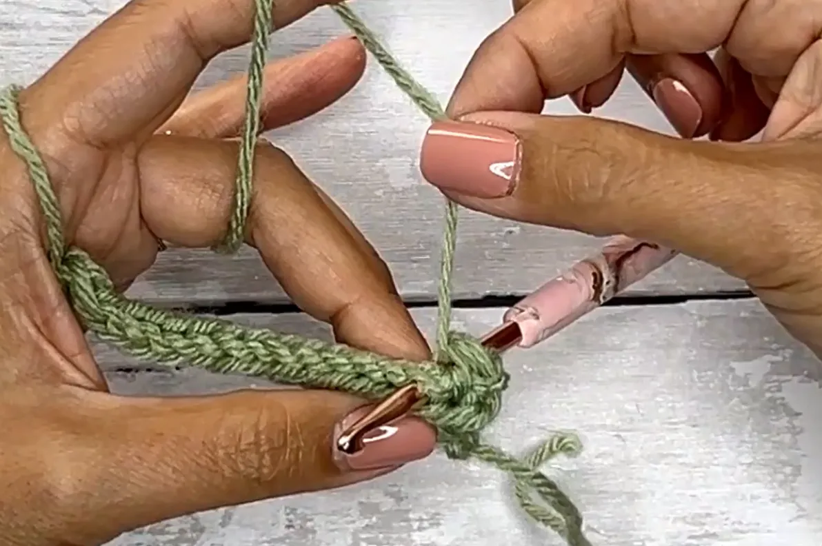 herringbone hdc stitch tutorial