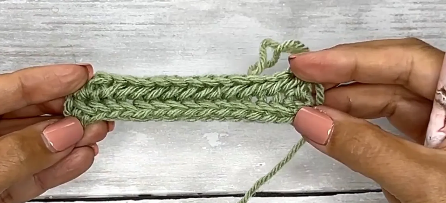 herringbone stitch tutorial 2nd row