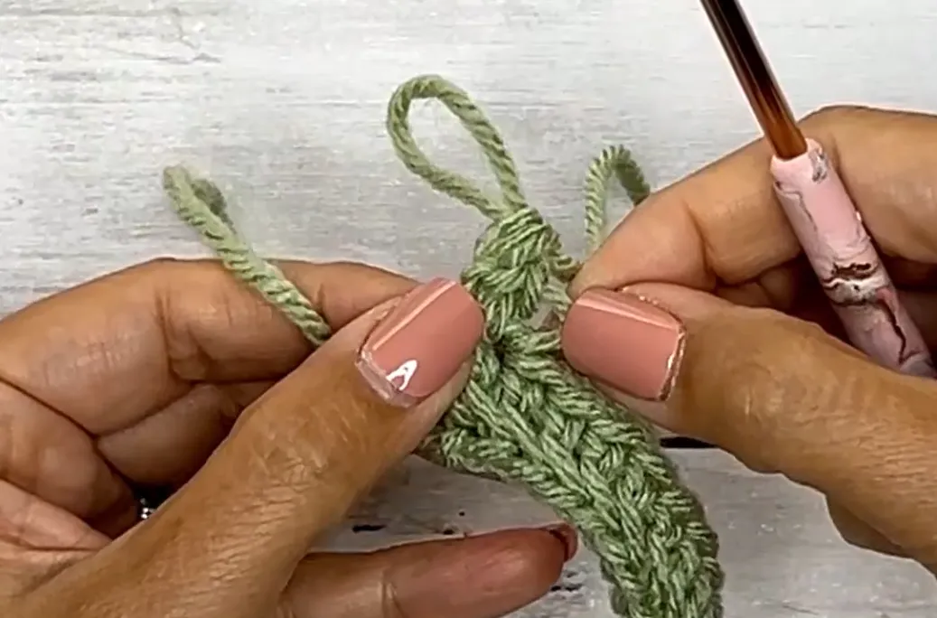 herringbone dc stitch tutorial