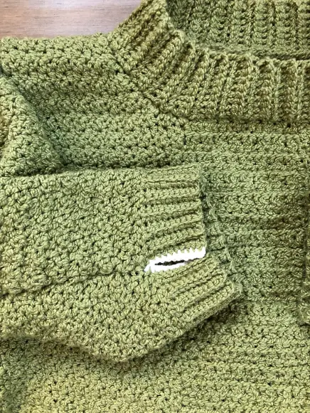 Crochet half sleeve crop top