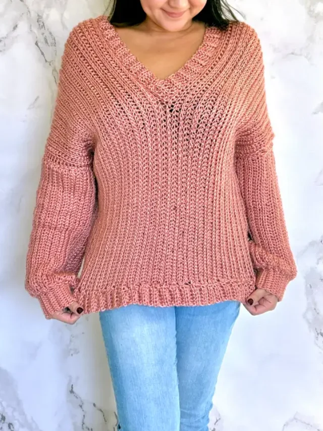 Crochet Knit Like Sweater