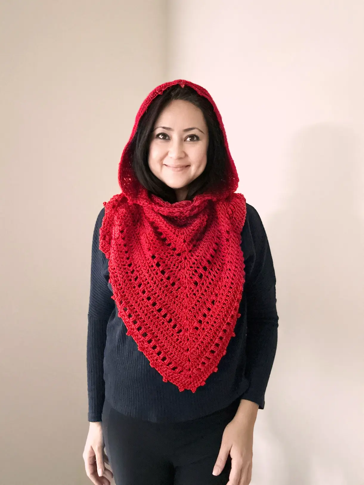hooded crochet cowl