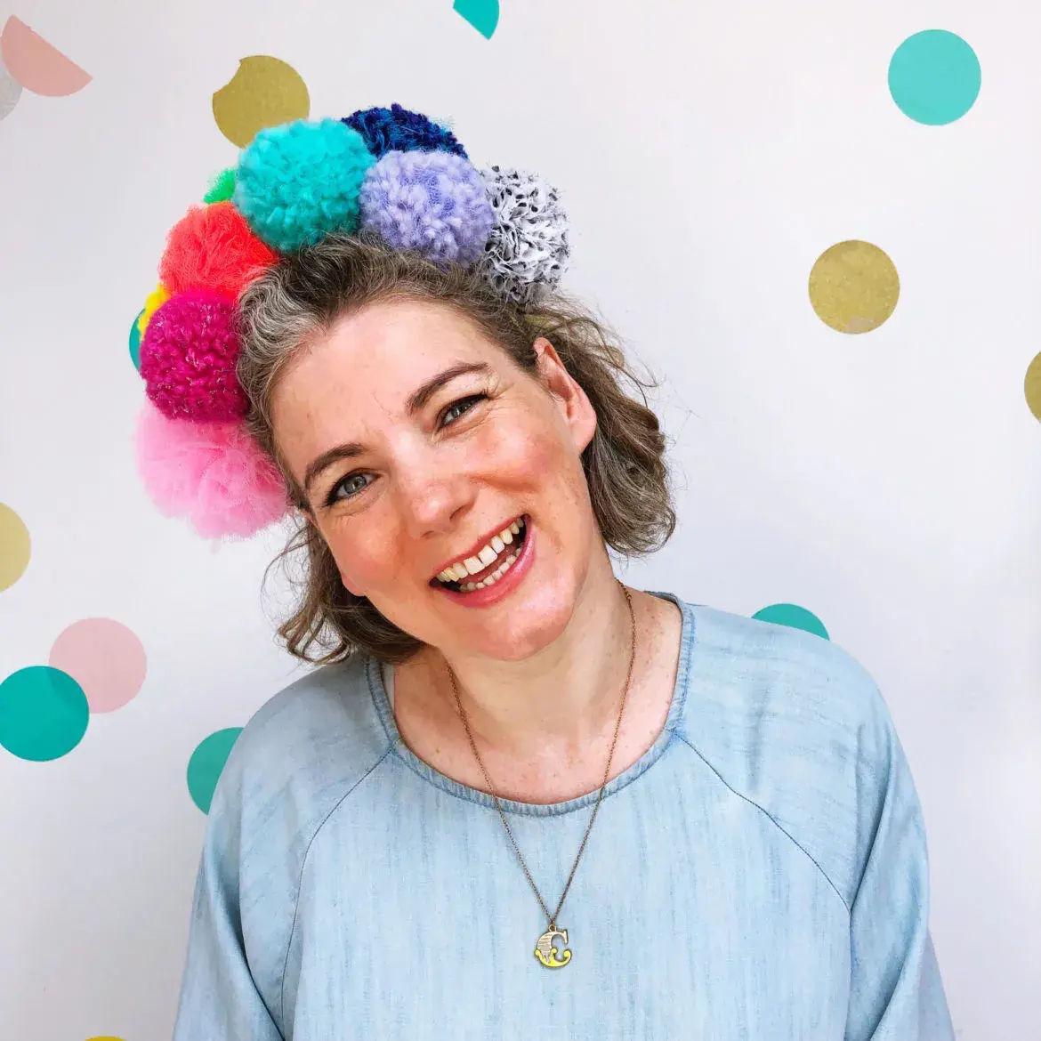 pom pom headband