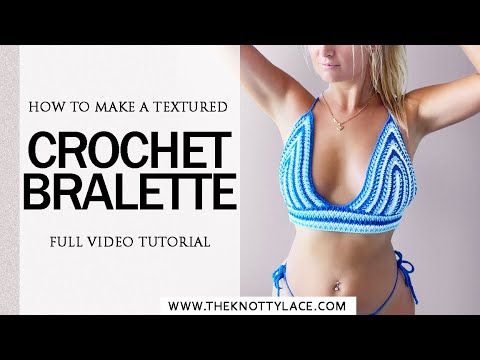 Video Thumbnail: How to Crochet a Bralette / Crop Top Full Video Tutorial (Free Pattern in link below)