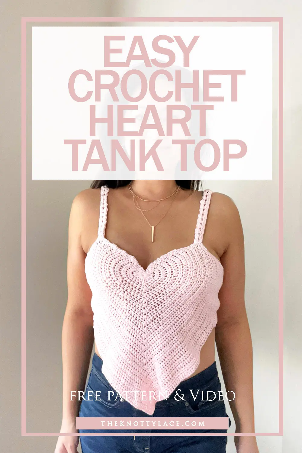 Easy Crochet Heart Tank Top Free Pattern & Video