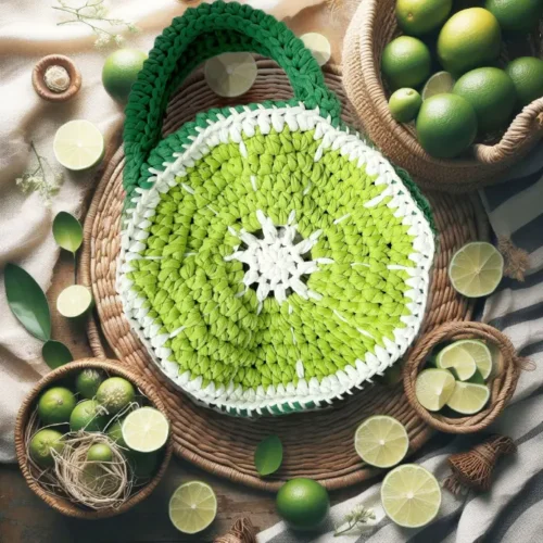 Crochet lime handbag purse pattern