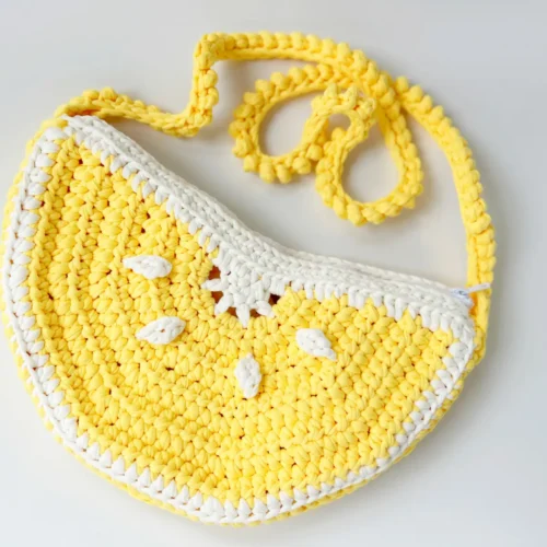 Lemony Crochet Shoulder Bag