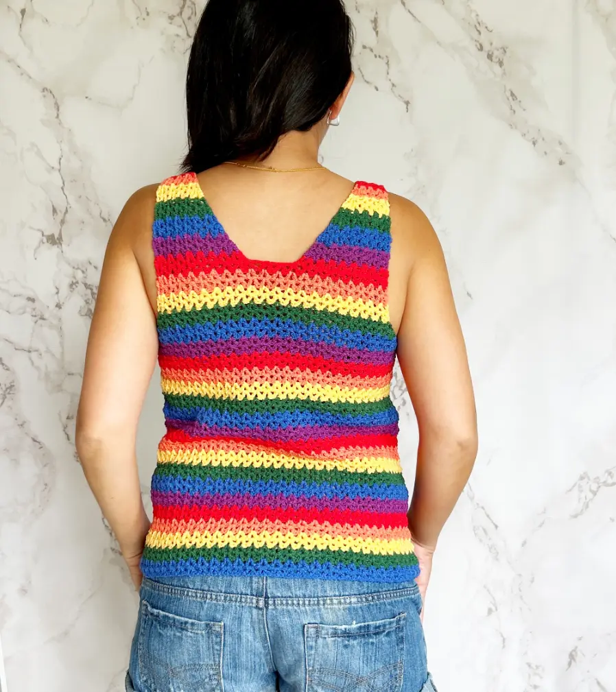 Rainbow Crochet Tank Top - Image 5