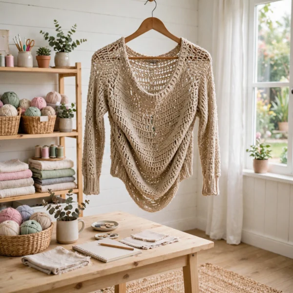 stretched sweater hanging