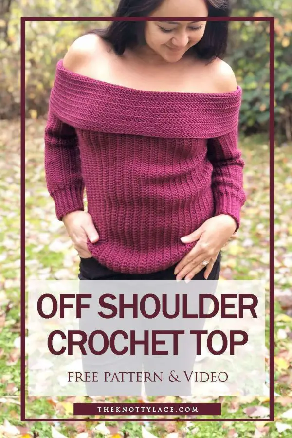 Off shoulder crochet top free pattern and video